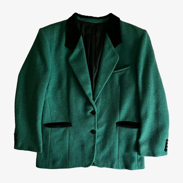 Harris Tweed Women's Blazer Jacket - Green - L on Productcaster.