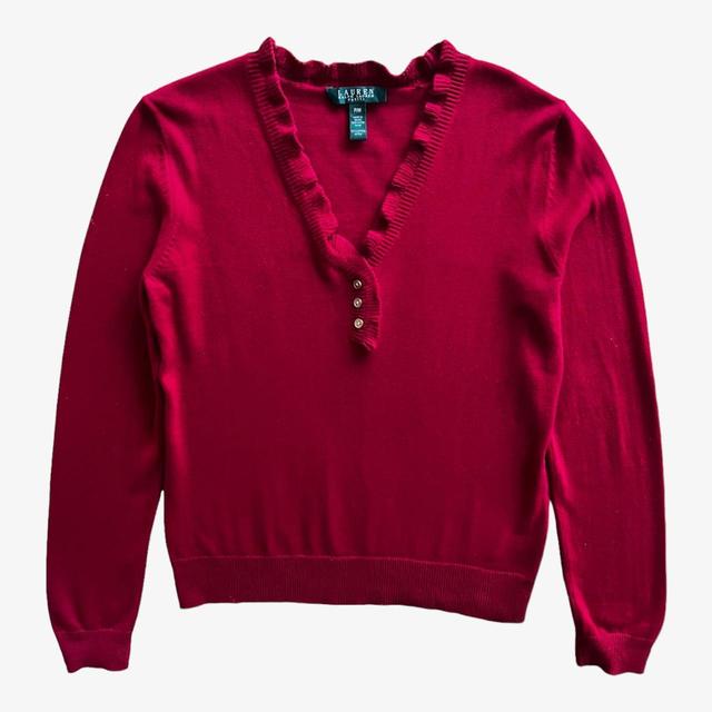 Ralph Lauren Women's Sweatshirt - Red - S on Productcaster.