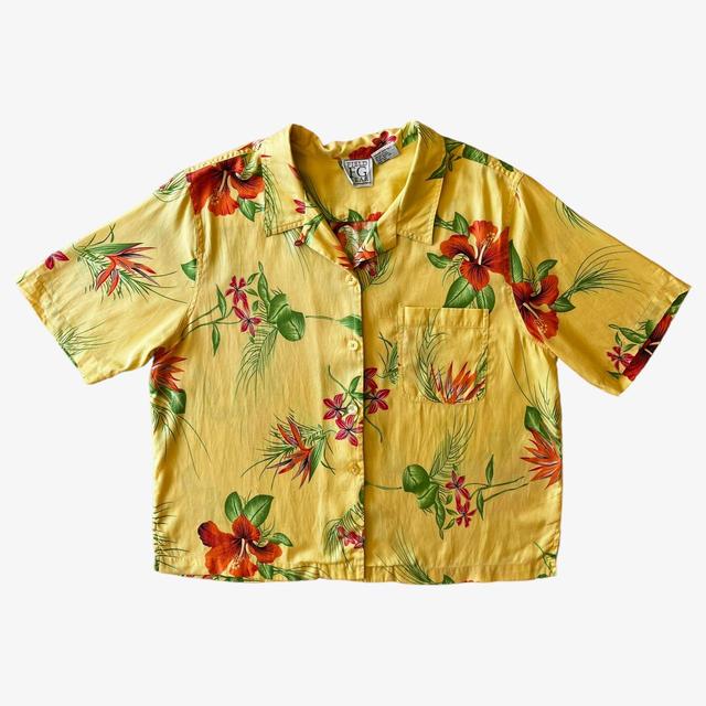 Vintage Women's Shirt - Yellow/Multi - M on Productcaster.