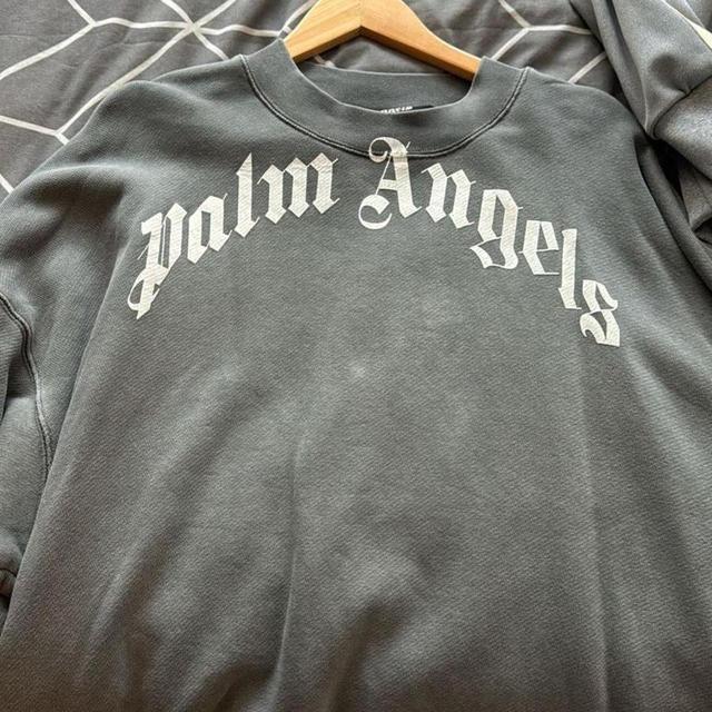 Palm Angels Men's Jumper - Grey/Black - M on Productcaster.