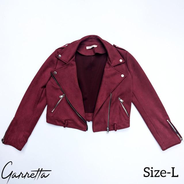 Designer Women's Party Jacket - Burgundy/Silver - L on Productcaster.