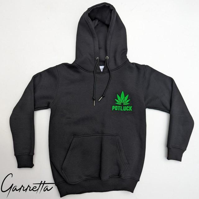 Men's Hoodie - Black/Green - M on Productcaster.