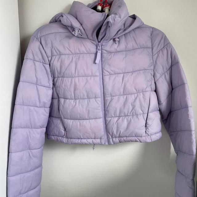 Zara Women's Puffer Jacket - Purple - S on Productcaster.