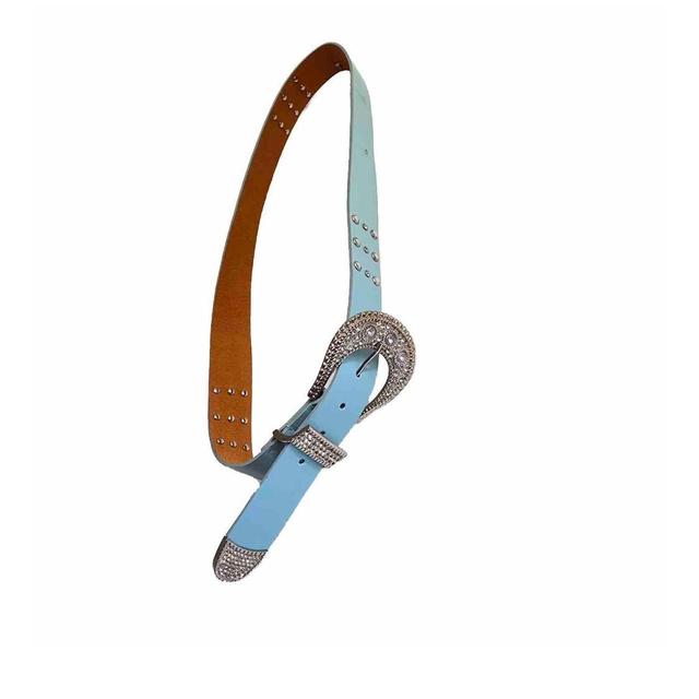 Reclaimed Vintage Women's Belt - Blue/Silver on Productcaster.