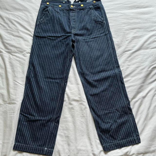 Vintage Men's Straight leg Jeans - Navy - XL on Productcaster.