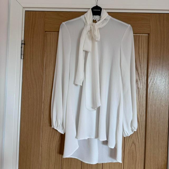 Preloved Women's Blouse - White/Cream - 8 on Productcaster.