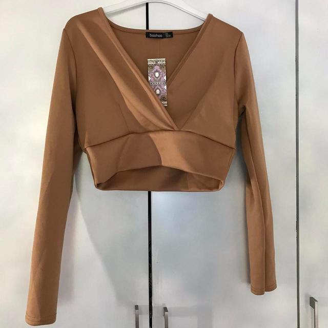 Boohoo Women's Crop top - Tan/Brown - 8 on Productcaster.