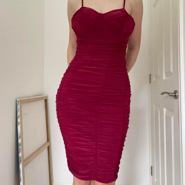 Oh Polly Women's Bodycon Dress - Burgundy - 8 on Productcaster.