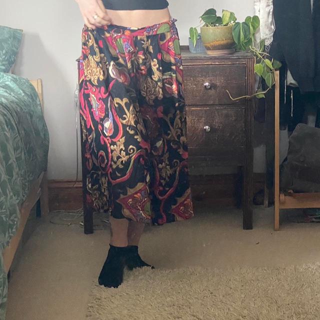 Vintage Women's Skirt - Multi/Black - UK 10 on Productcaster.