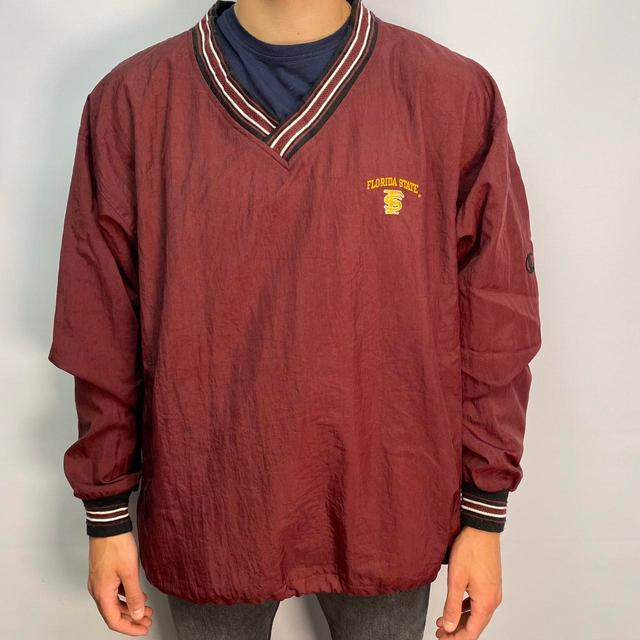 Champion Men's Windbreaker Jacket - Burgundy - XL on Productcaster.