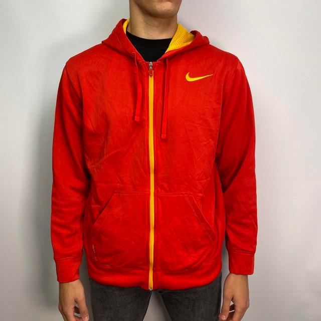 Nike Men's Hoodie - Red - L on Productcaster.