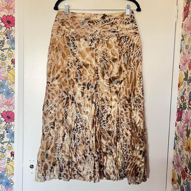 Women's Skirt - Brown/Cream - UK 10 on Productcaster.