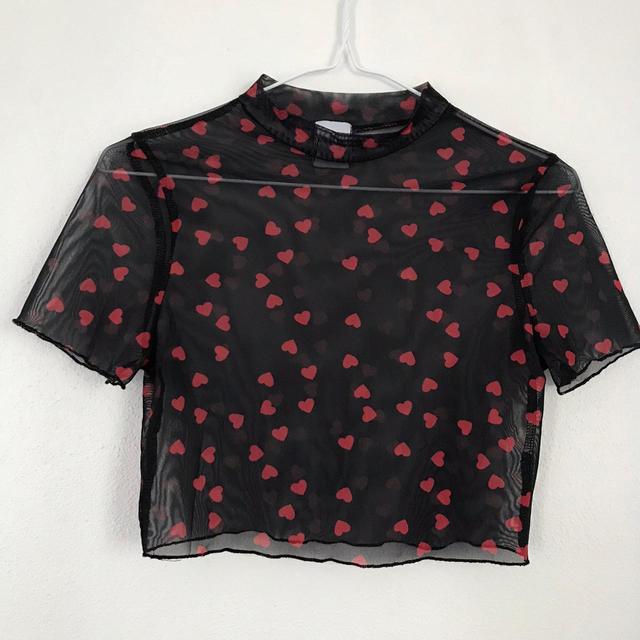 Princess Polly Women's Crop top - Black/Red - 8 on Productcaster.