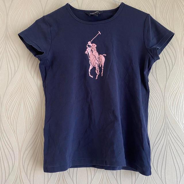 Polo Ralph Lauren Kids' T-shirt - Navy/Pink on Productcaster.