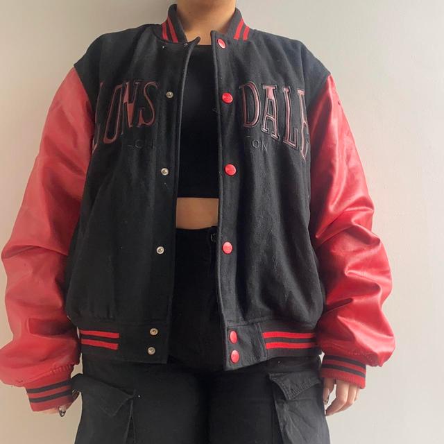 Lonsdale Women's Varsity Jacket - Red - XL on Productcaster.