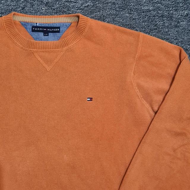 Tommy Hilfiger Men's Jumper - Tan/Orange - M on Productcaster.