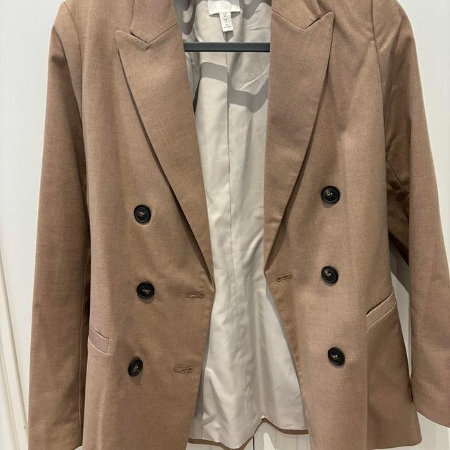 H&M Women's Blazer Jacket - Tan/Brown - UK 8 on Productcaster.