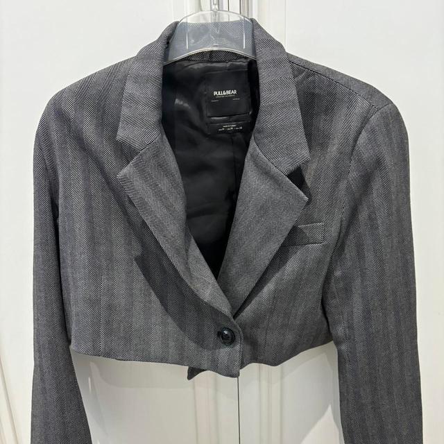 Pull&Bear Women's Blazer Jacket - Grey - M on Productcaster.