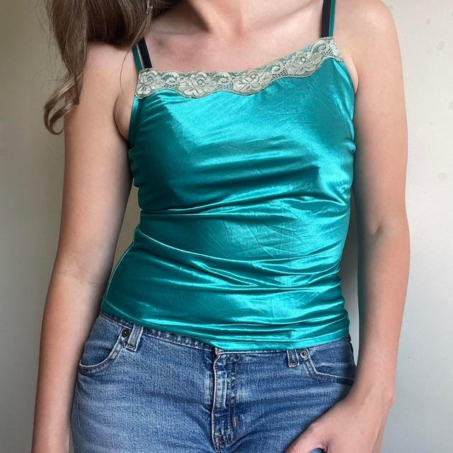 !M?ERFECT Women's Crop top - Blue/Green - 10 on Productcaster.