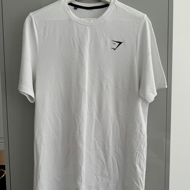 Gymshark Men's T-shirt - White - S on Productcaster.