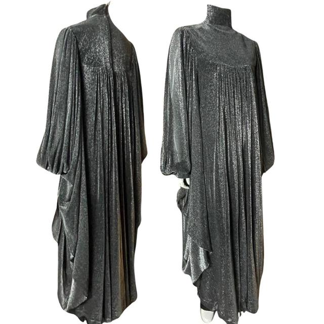 Vintage Women's Dress - Silver - M on Productcaster.