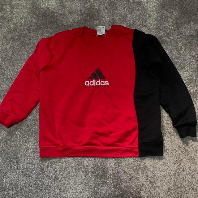 Adidas Men's Sweatshirt - Red/Black - M on Productcaster.