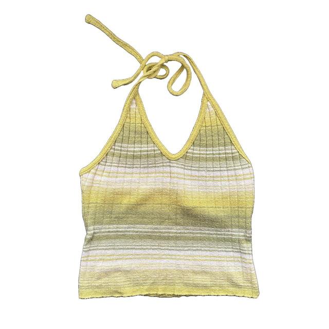 Vintage Women's Vest - Green/Yellow - One size on Productcaster.