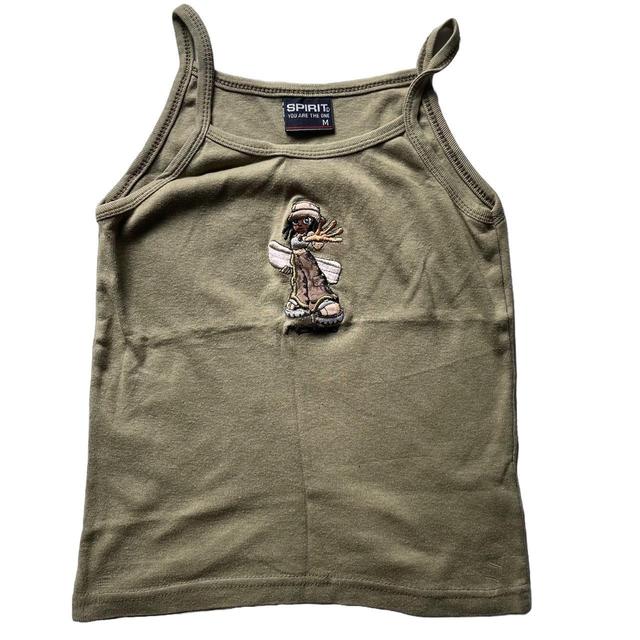 Vintage Women's Vest - Khaki - M on Productcaster.