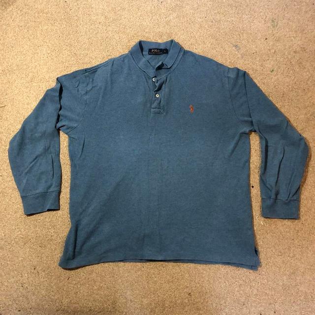 Polo Ralph Lauren Men's Polo shirt - Blue/Orange - L on Productcaster.