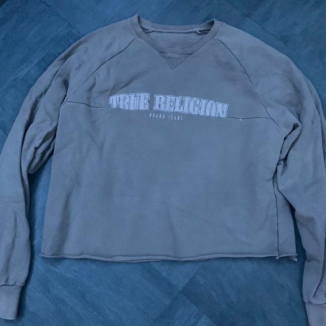 True Religion Men's Sweatshirt - Grey - L on Productcaster.