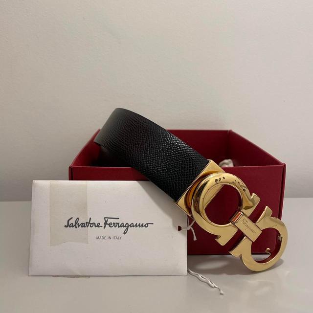 Salvatore Ferragamo Men's Belt - Black on Productcaster.