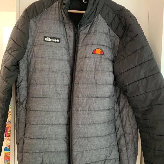 Ellesse Men's Jacket - Grey/Black - L on Productcaster.