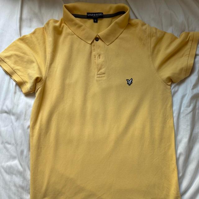 Lyle & Scott Men's Polo shirt - Yellow - M on Productcaster.