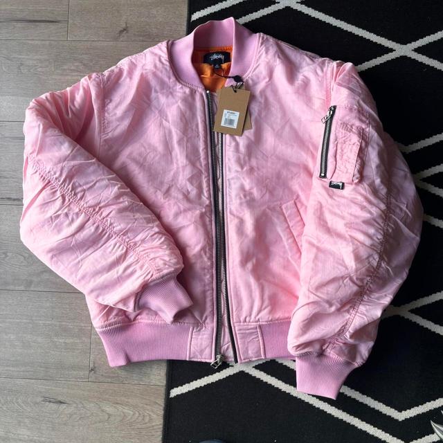 Stüssy Men's Bomber Jacket - Pink - M on Productcaster.