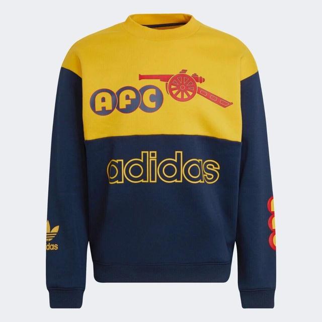 Adidas Men's Sweatshirt - Yellow - L on Productcaster.