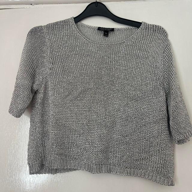 Topshop Women's Crop top - Silver - 10 on Productcaster.