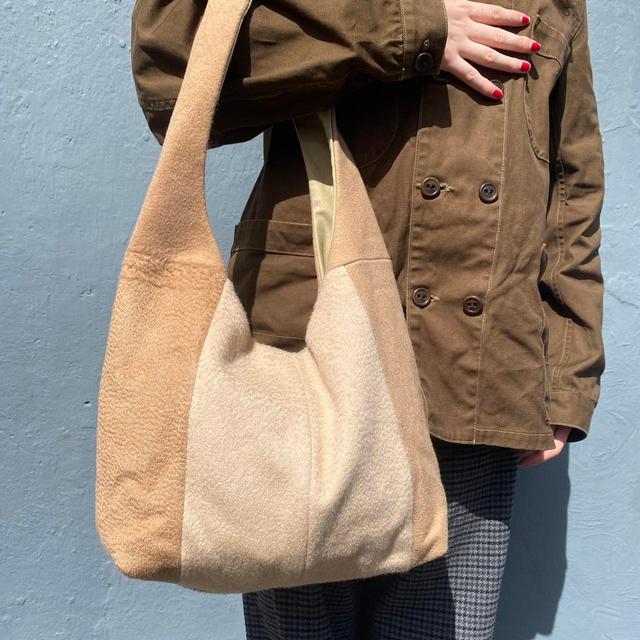 Handmade Women's Shoulder bags - Tan/Cream on Productcaster.