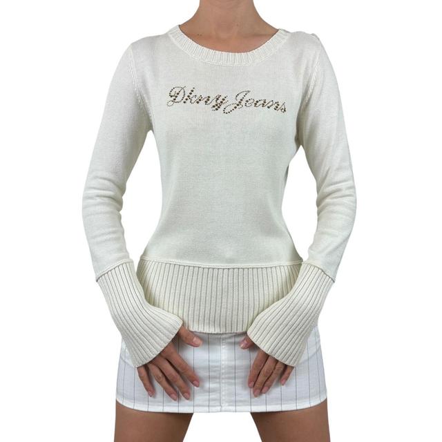 DKNY Women's Jumper - Cream - XS on Productcaster.