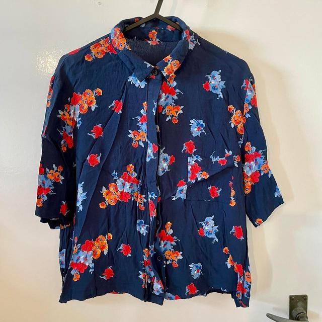 Matalan Women's Shirt - Orange/Navy - 10 on Productcaster.