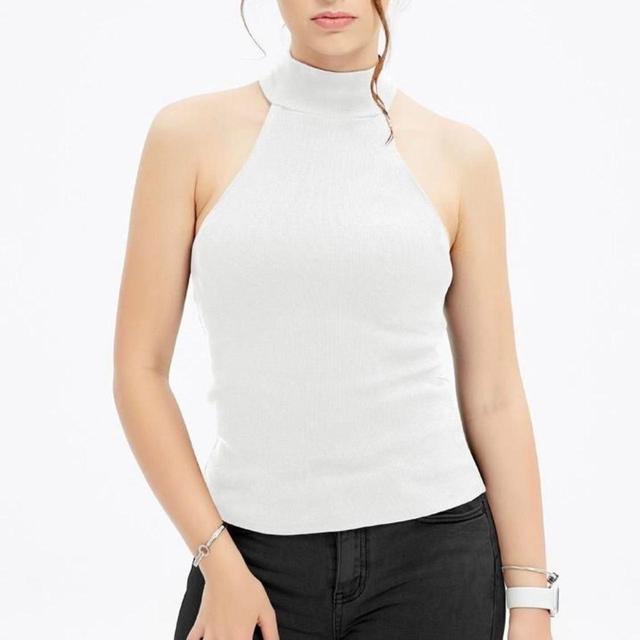 Bershka Women's Vest - White - 8 on Productcaster.