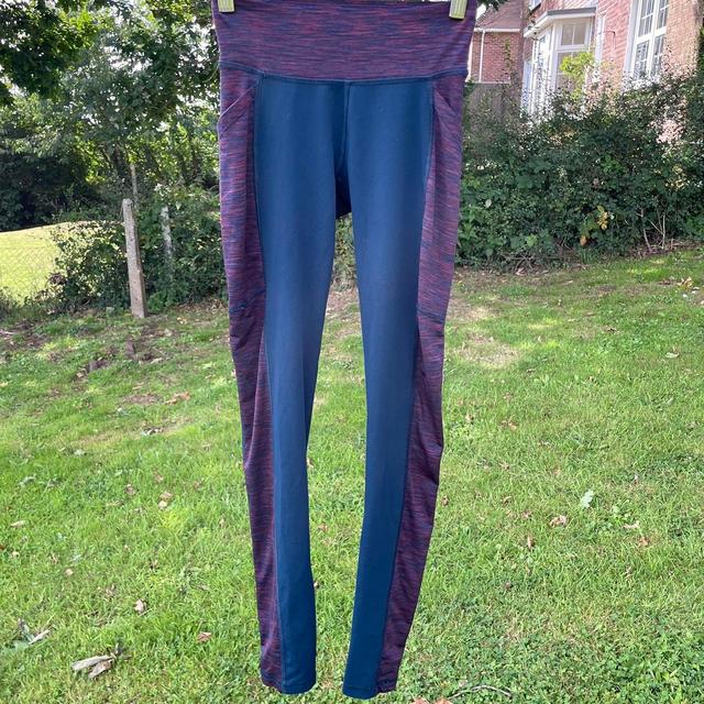 Preloved Women's Leggings - Blue/Purple - UK 8 on Productcaster.