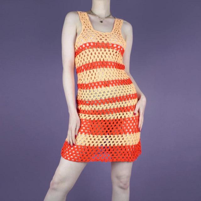 Vintage Women's Bodycon Dress - Orange - XS on Productcaster.