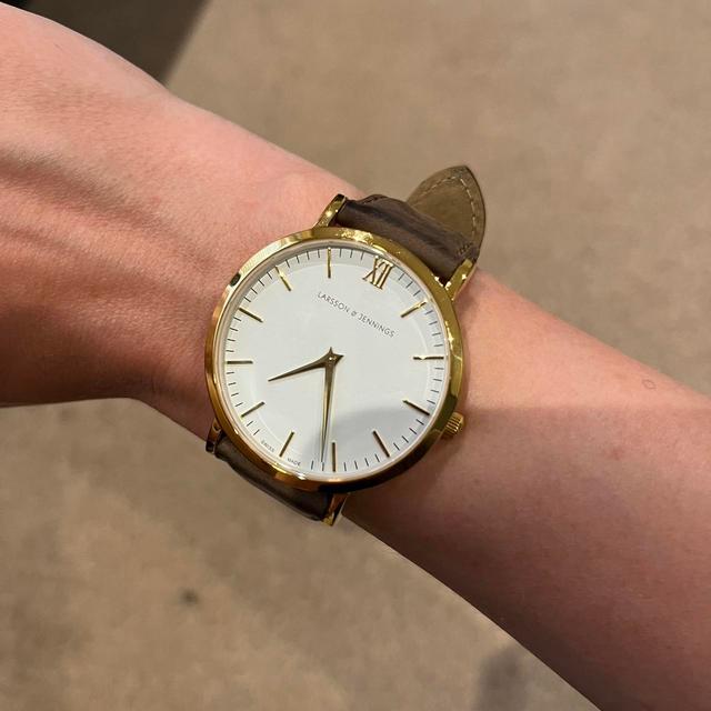 Preloved Women's Analogue Watch - Brown/Gold on Productcaster.