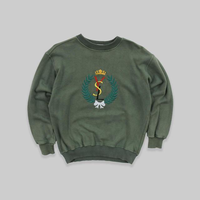 Yves Saint Laurent Men's Sweatshirt - Green - S on Productcaster.