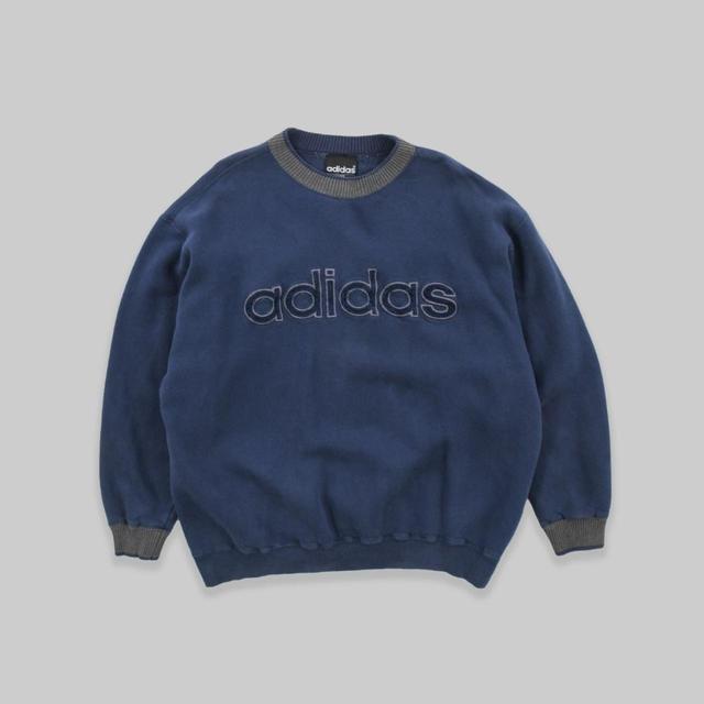 Adidas Men's Sweatshirt - Navy - XL on Productcaster.