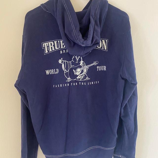 True Religion Men's Hoodie - Navy/Blue - L on Productcaster.