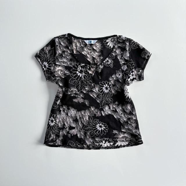 New Look Women's T-shirt - Black/White - 12 on Productcaster.