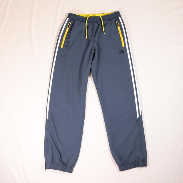 Adidas Men's Sweatpants - Grey/Yellow - S on Productcaster.