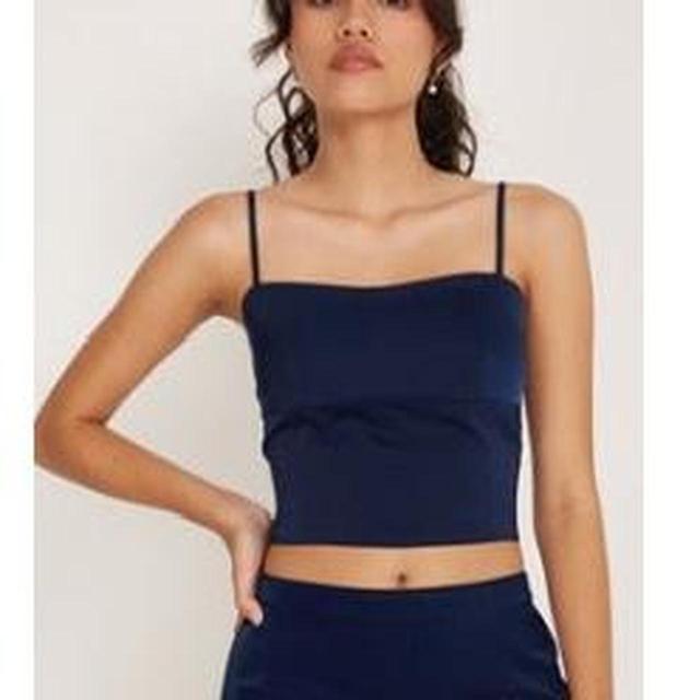 Motel Women's Crop top - Navy - S on Productcaster.