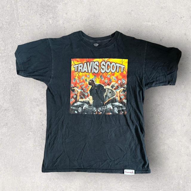 Travis Scott Men's T-shirt - Black - M on Productcaster.